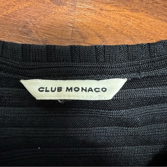 Club Monaco Black Ribbed Knit Swing Dress Size Small - Picture 5 of 5